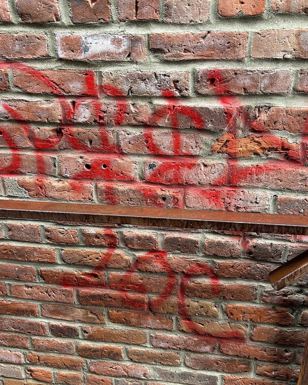 Graffiti Removal job before Allen's Property Services started.